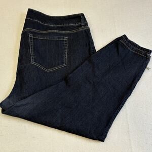 Torrid Jeans Womens 24R Blue Denim 3 Button Zipper Leg Jegging Pants Plus Size